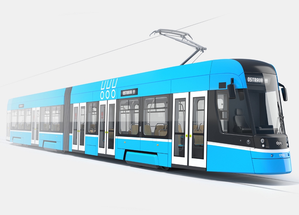 Vzhled nové ostravské tramvaje. Repro: DPO Vzhled nové ostravské tramvaje. Repro: DPO